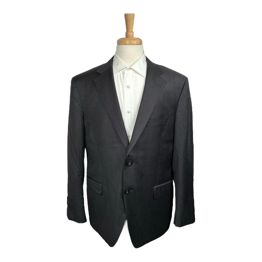 Suitsupply Gray Napoli Zignone Super 110s Wool Sportcoat 48R P5225MI